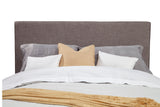 Alpine Furniture Britney Queen Upholstered Platform Bed, Dark Grey 1296Q Dark Grey Upholstery Poplar & Pine Solids 69 x 89 x 48