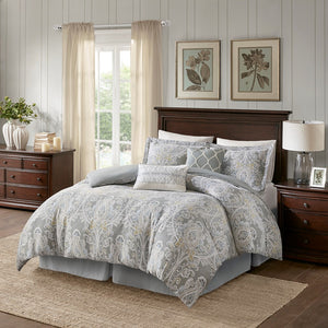 Harbor House Hallie Traditional| 100% Cotton Sateen Printed 6Pcs Comforter Set HH10-1686