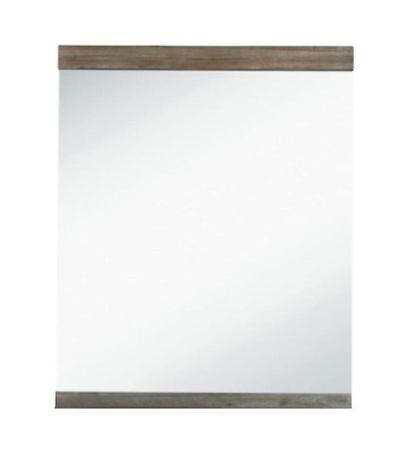 VIG Furniture Modrest Daisy Mid-Century Dark Acacia Mirror VGWDKYOTO-MIR