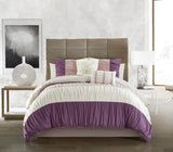 Fay Plum Twin 7pc Comforter Set