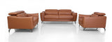 VIG Furniture Divani Casa Danis - Modern Cognac Leather Brown Sofa Set VGBNS-1803-BRN VGBNS-1803-BRN