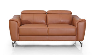 VIG Furniture Divani Casa Danis - Modern Cognac Leather Brown Loveseat VGBNS-1803-BRN-L