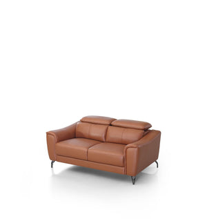 VIG Furniture Divani Casa Danis - Modern Cognac Leather Brown Loveseat VGBNS-1803-BRN-L