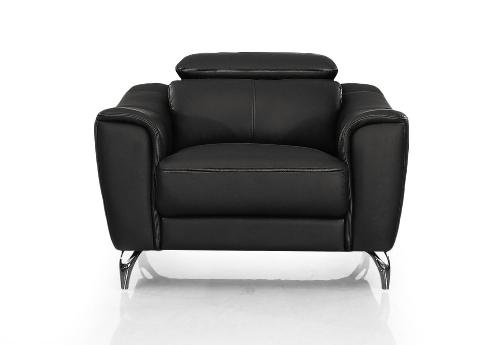 VIG Furniture Divani Casa Danis - Modern Black Leather Chair VGBNS-1803-BLK-CH