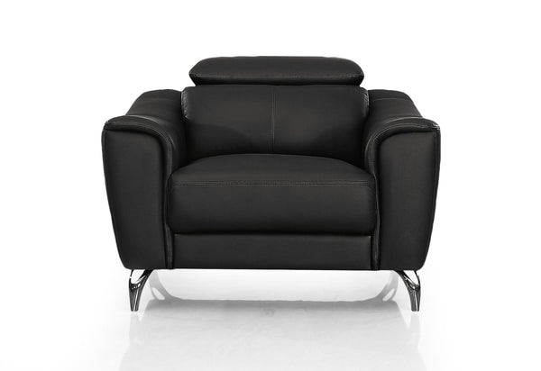 VIG Furniture Divani Casa Danis - Modern Black Leather Chair VGBNS-1803-BLK-CH