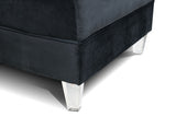 VIG Furniture Divani Casa Darla - Modern Black Velvet Circular Sectional Sofa VG2T1124-5P-BLK-2