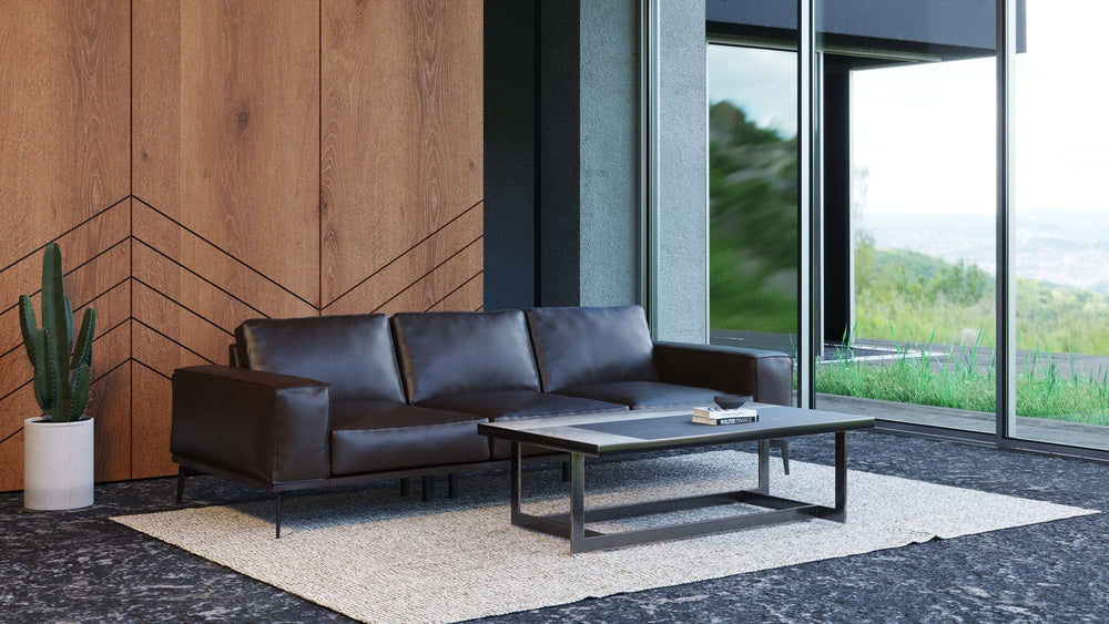 VIG Furniture Accenti Italia Darwin - Italian Modern Dark Brown Leather Sofa VGDD-DARWIN