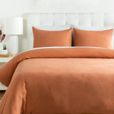 Dawson DAW-2003 Traditional Linen Bedding DAW2003-KSET Burnt Orange 100% Linen 108"W x 92"L,20"W x 36"L