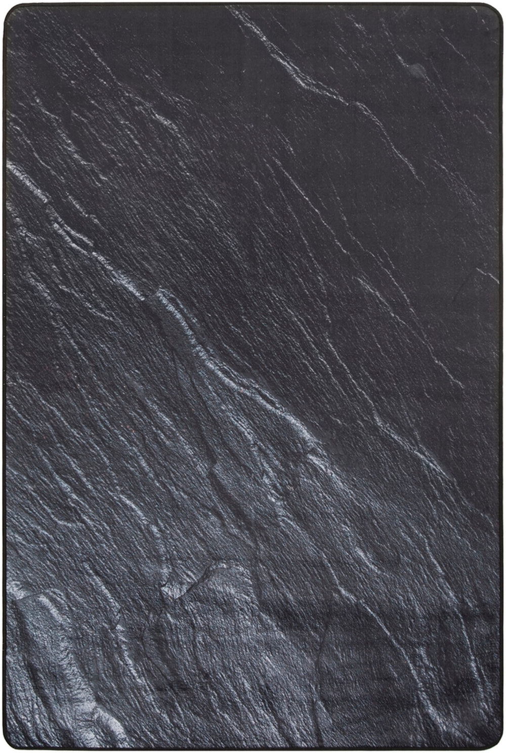 Daytona 102  Power Loomed Polyester Pile Rug Black