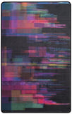 Daytona 103  Power Loomed Polyester Pile Rug Black / Fuchsia