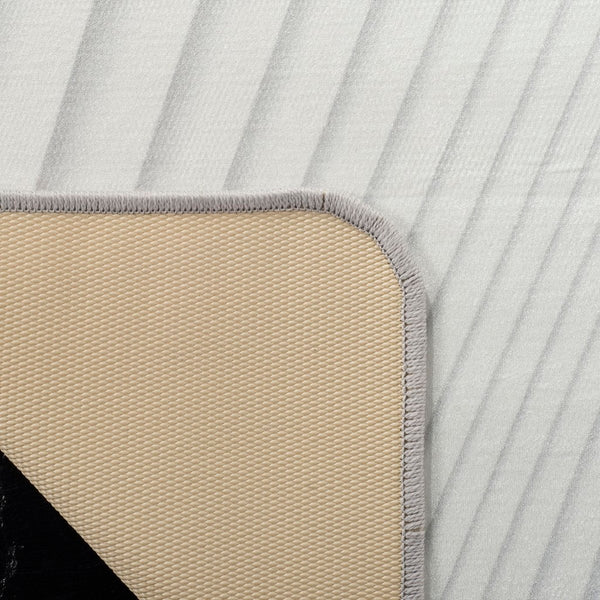 Daytona 104  Power Loomed Polyester Pile Rug Light Grey / Ivory