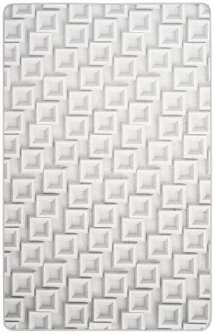 Daytona 107  Power Loomed Polyester Pile Rug Ivory / Light Grey
