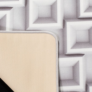 Daytona 107  Power Loomed Polyester Pile Rug Ivory / Light Grey