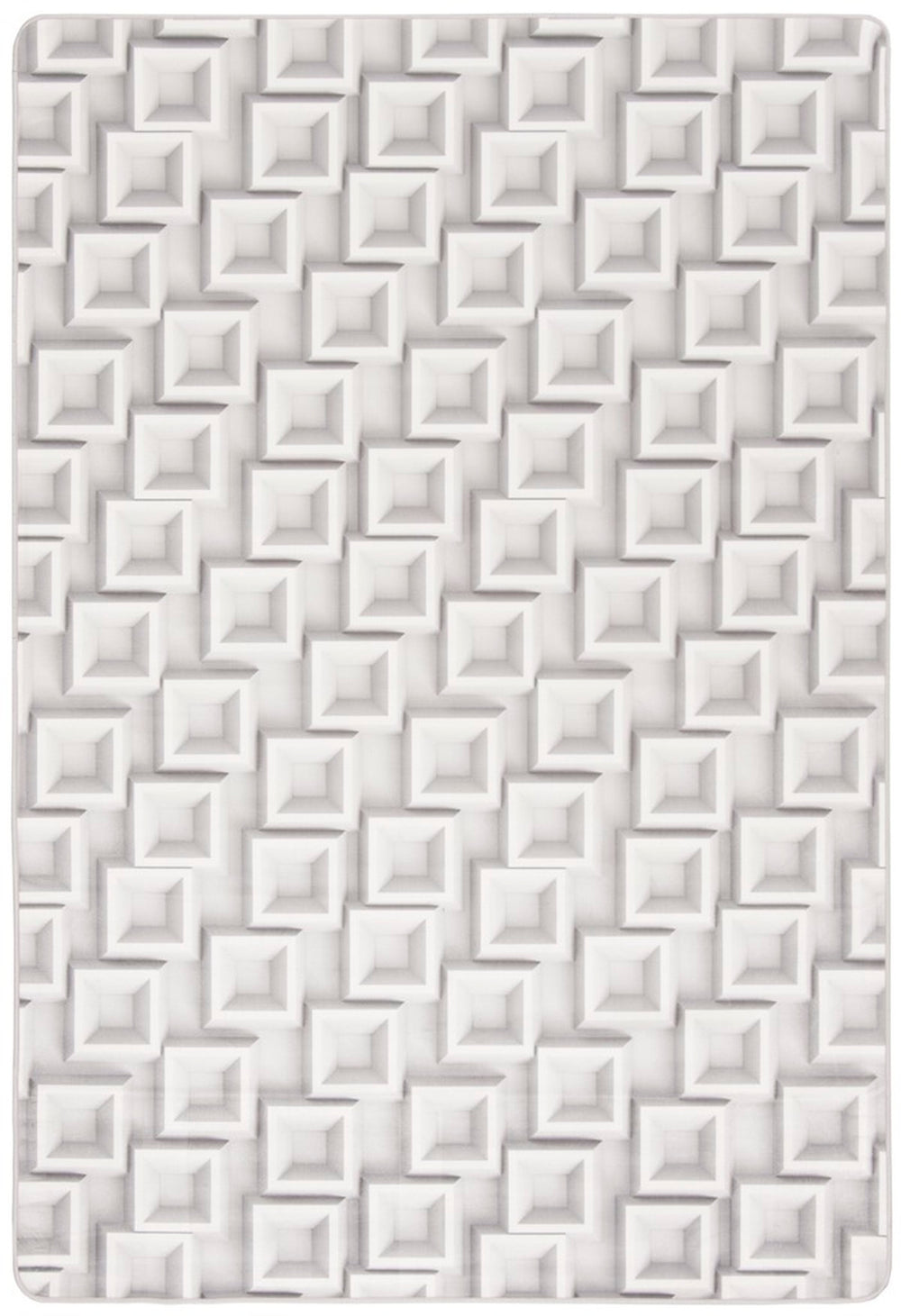 Daytona 107  Power Loomed Polyester Pile Rug Ivory / Light Grey