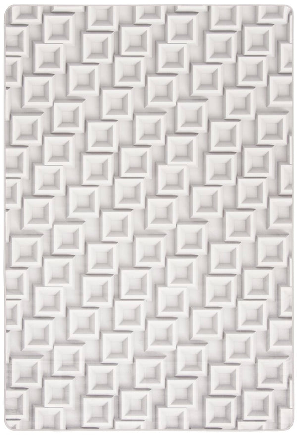 Daytona 107  Power Loomed Polyester Pile Rug Ivory / Light Grey