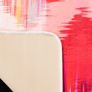 Daytona 110  Power Loomed Polyester Pile Rug Fuchsia / Orange