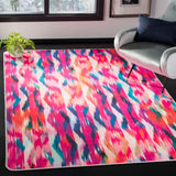 Daytona 112  Power Loomed Polyester Pile Rug Fuchsia / Purple