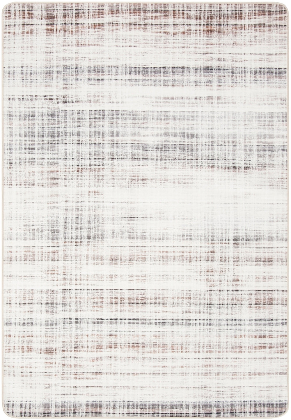 Daytona 113  Power Loomed Polyester Pile Rug Ivory / Grey