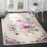 Daytona 115  Power Loomed Polyester Pile Rug Cream / Blue