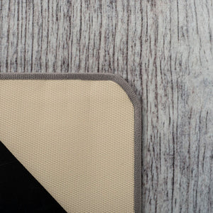 Daytona 116  Power Loomed Polyester Pile Rug Ivory / Grey