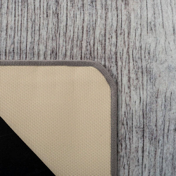 Daytona 116  Power Loomed Polyester Pile Rug Ivory / Grey