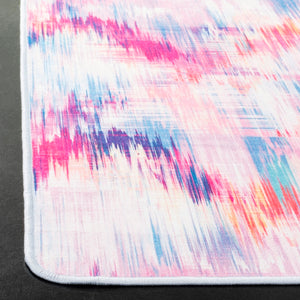 Daytona 119  Power Loomed Polyester Pile Rug Ivory / Pink