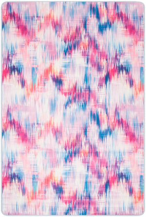 Daytona 119  Power Loomed Polyester Pile Rug Ivory / Pink