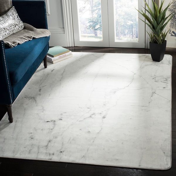 Daytona 122  Power Loomed Polyester Pile Rug Ivory / Grey