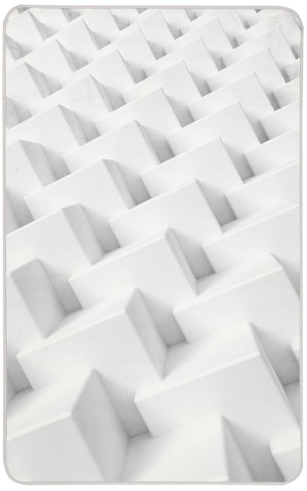 Daytona 123  Power Loomed Polyester Pile Rug Ivory / Grey