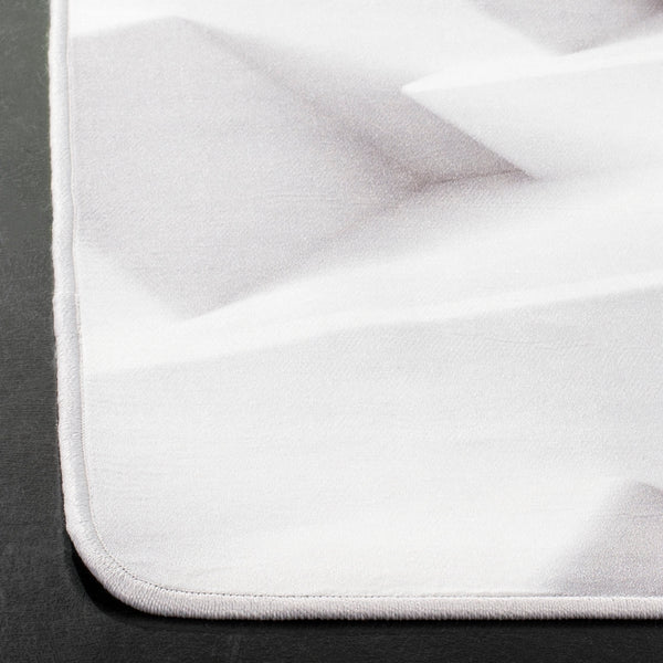 Daytona 123  Power Loomed Polyester Pile Rug Ivory / Grey