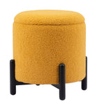 Zuo Modern Calistoga 100% Polyester, Plywood, MDF, Beech Wood Modern Ottoman Yellow 100% Polyester, Plywood, MDF, Beech Wood