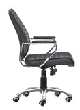 English Elm EE2946 100% Polyurethane, Steel, Aluminum Alloy Modern Commercial Grade Low Back Office Chair Black, Chrome 100% Polyurethane, Steel, Aluminum Alloy