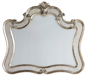 Hooker Furniture Sanctuary Traditional-Formal Shaped Mirror in Poplar and Hardwood Solids with Antique Mirror and Resin 5413-90009