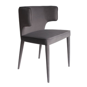 VIG Furniture Modrest Lucero - Modern Grey Velvet Arm Dining Chair VGYF-DC1021-GV