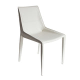 VIG Furniture Modrest Halo - Modern Ivory Saddle Leather Dining Chair Set of 2 VGYF-DC1113-I
