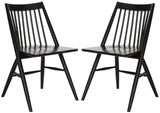 Safavieh - Set of 2 - Wren Dining Chair 19"H Spindle Black NC Coating Rubberwood DCH1000A-SET2 889048260023