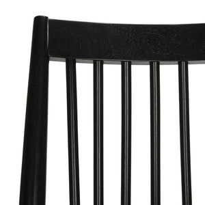 Safavieh - Set of 2 - Wren Dining Chair 19"H Spindle Black NC Coating Rubberwood DCH1000A-SET2 889048260023