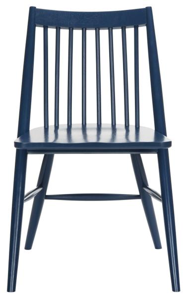 Safavieh - Set of 2 - Wren Dining Chair 19"H Spindle Navy NC Coating Rubberwood DCH1000E-SET2 889048270558