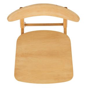 Safavieh - Set of 2 - Lucca Retro Dining Chair Natural Wood DCH1001A-SET2