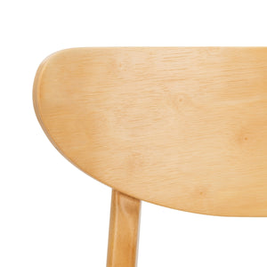 Safavieh - Set of 2 - Lucca Retro Dining Chair Natural Wood DCH1001A-SET2