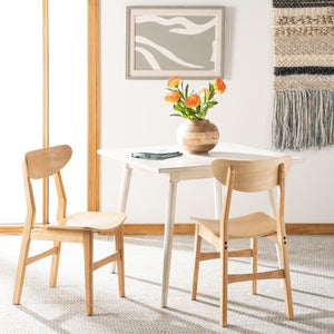 Safavieh - Set of 2 - Lucca Retro Dining Chair Natural Wood DCH1001A-SET2