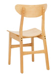 Safavieh - Set of 2 - Lucca Retro Dining Chair Natural Wood DCH1001A-SET2