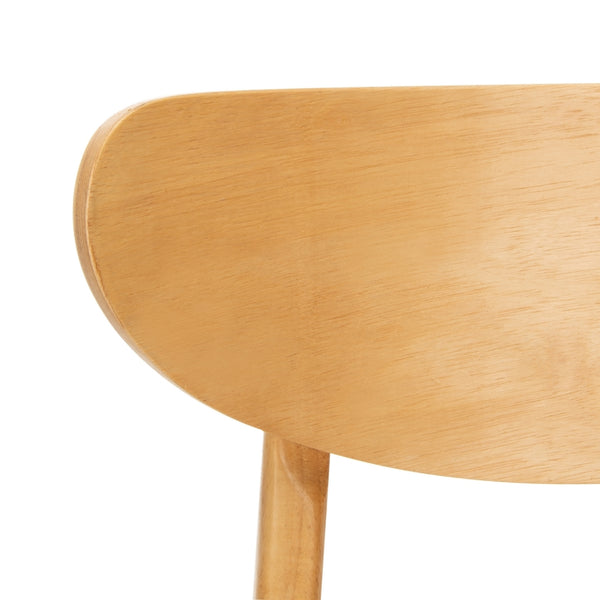 Safavieh - Set of 2 - Lucca Retro Dining Chair Natural White Wood DCH1001C-SET2