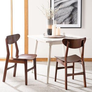 Safavieh - Set of 2 - Lucca Retro Dining Chair Cherry Wood DCH1001D-SET2