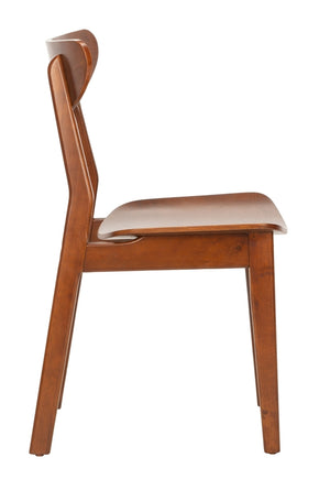 Safavieh - Set of 2 - Lucca Retro Dining Chair Cherry Wood DCH1001D-SET2