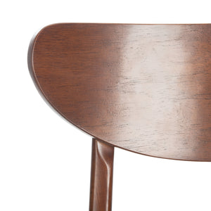 Safavieh - Set of 2 - Lucca Retro Dining Chair Cherry Grey Wood DCH1001E-SET2