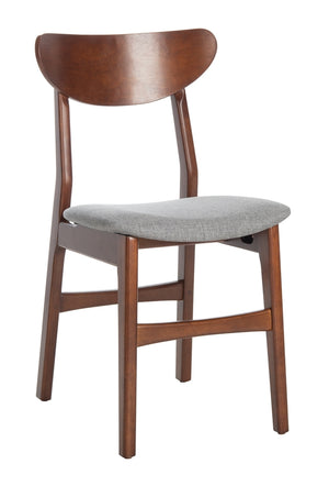 Safavieh - Set of 2 - Lucca Retro Dining Chair Cherry Grey Wood DCH1001E-SET2
