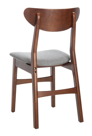 Safavieh - Set of 2 - Lucca Retro Dining Chair Cherry Grey Wood DCH1001E-SET2