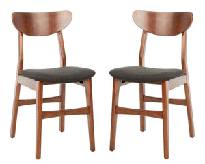 Safavieh - Set of 2 - Lucca Retro Dining Chair Cherry Black Wood DCH1001F-SET2