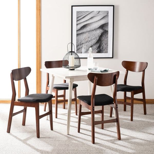 Safavieh - Set of 2 - Lucca Retro Dining Chair Cherry Black Wood DCH1001F-SET2